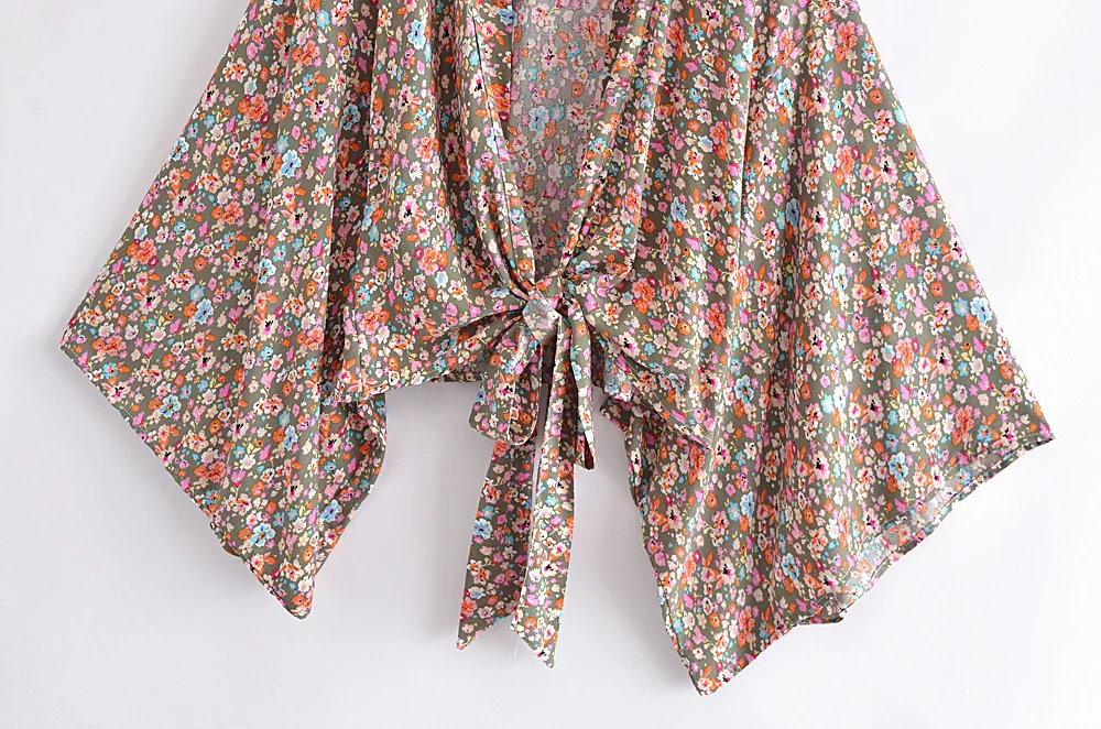 Kimono corto boho estampado Fabia