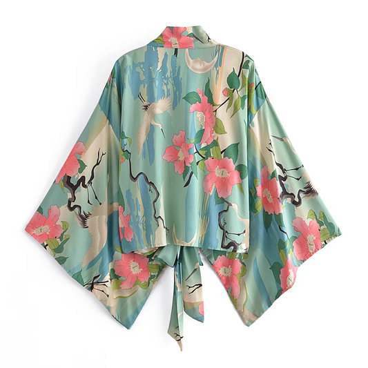 Kimono corto boho estampado Karely
