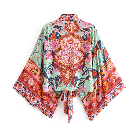 Kimono corto boho floral Anne