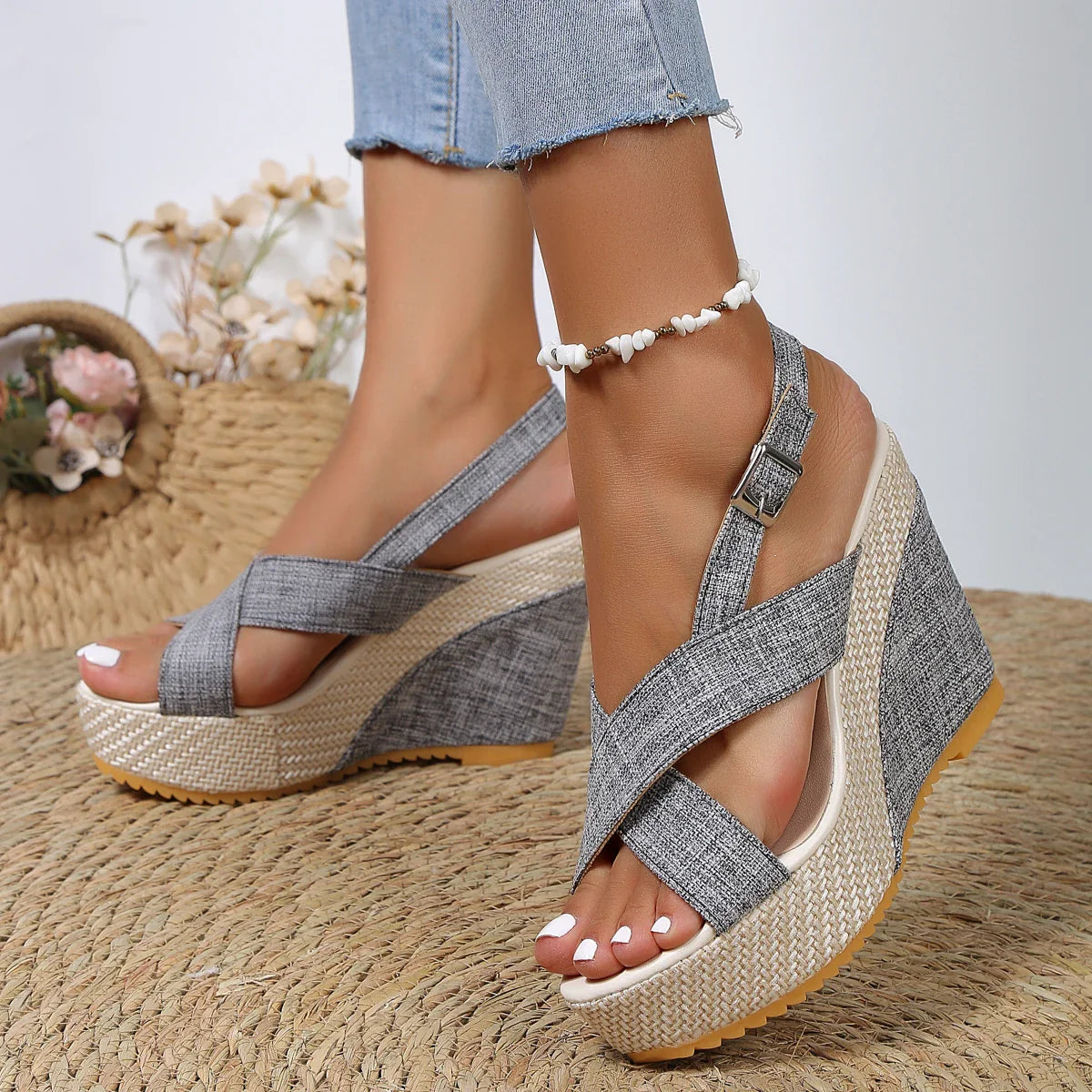 Sandalias de cuña Cheska