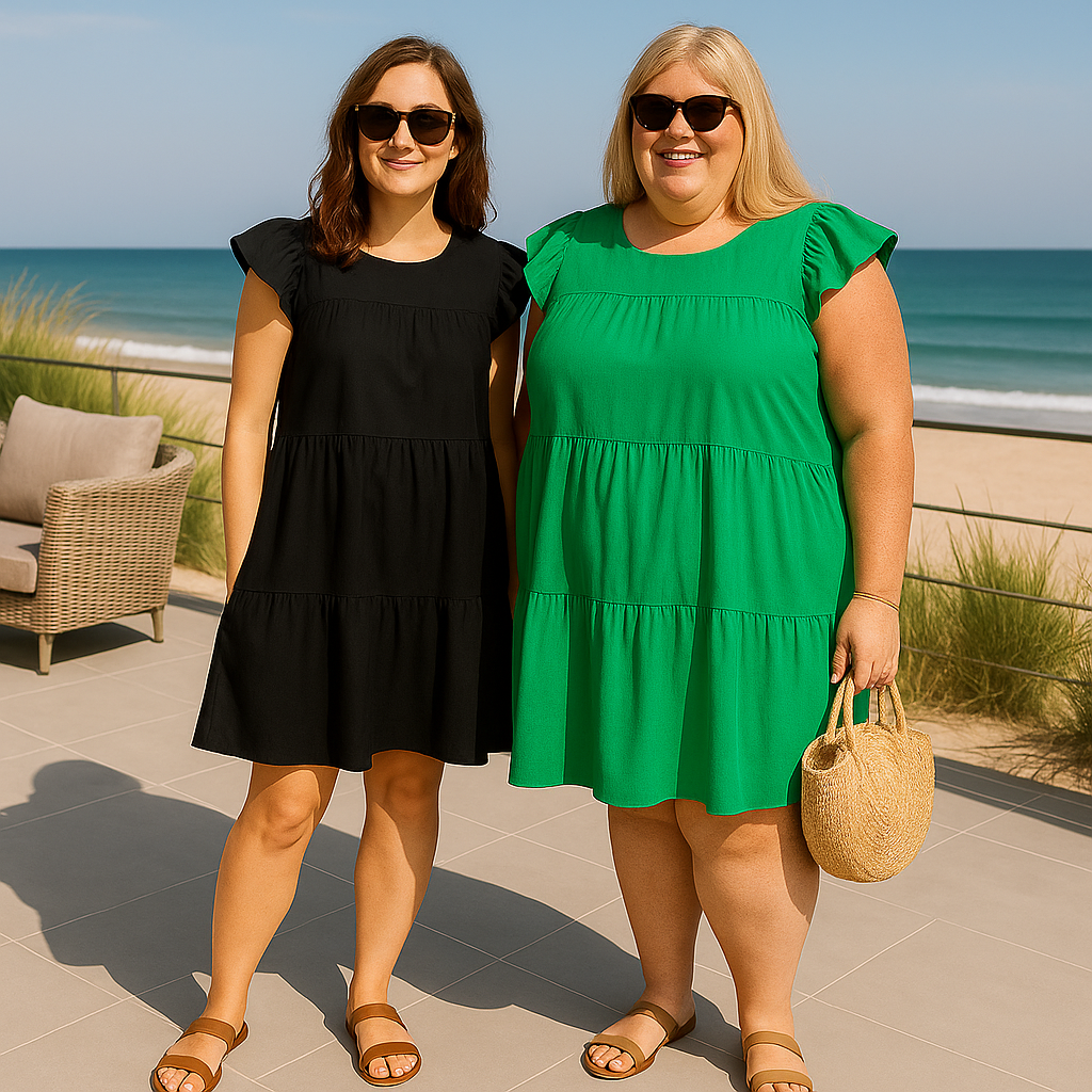 Vestido Fresco de Verano con Volantes