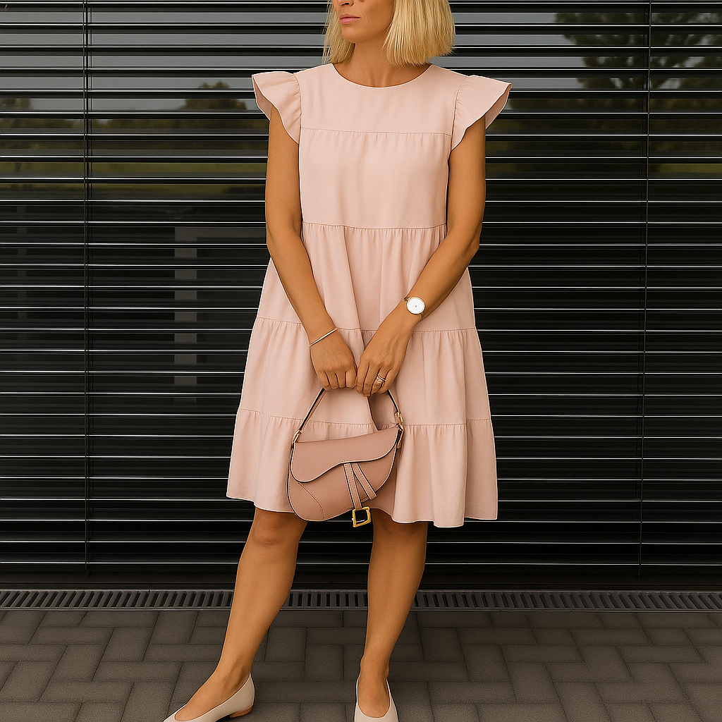 Vestido Fresco de Verano con Volantes