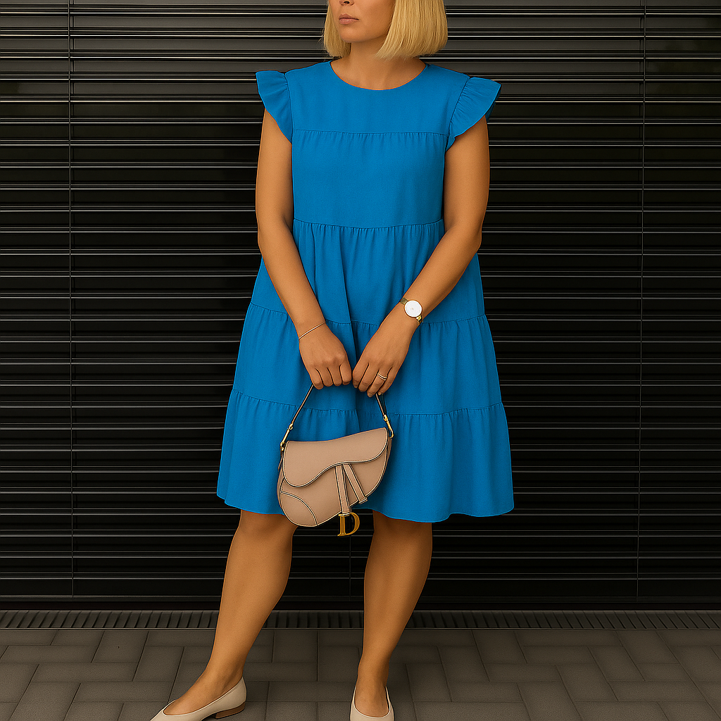 Vestido Fresco de Verano con Volantes