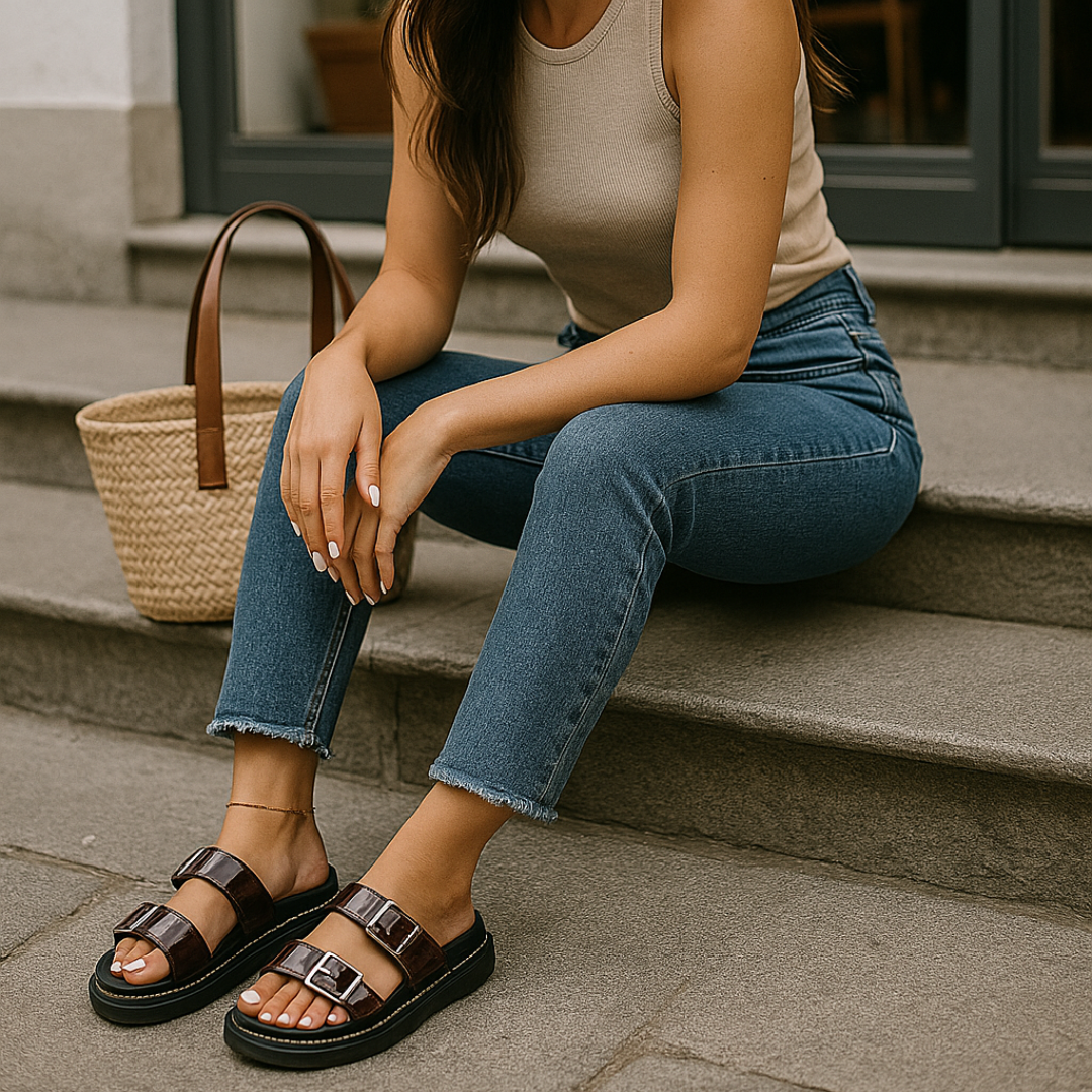 Dara – Sandalias chunky con doble hebilla y suela deportiva