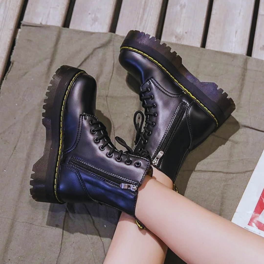 Botines militares Urban Combat™ – Plataforma Chunky Negra