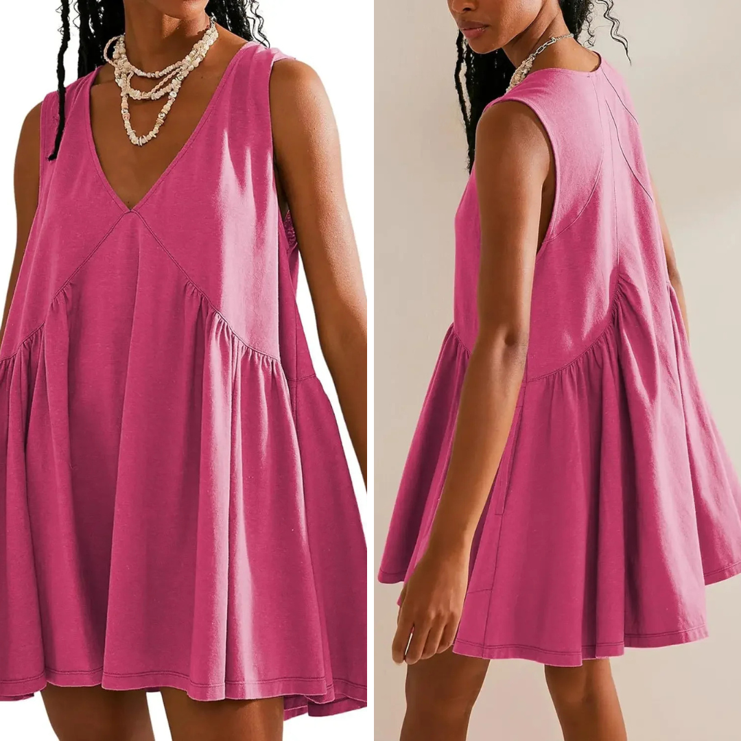 Vestido de verano oversize con bolsillos laterales – Hasta la talla 3XL
