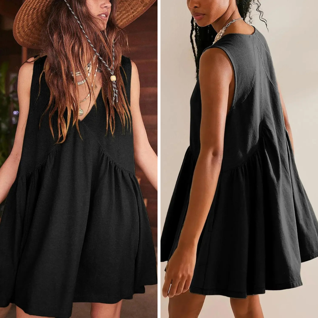 Vestido de verano oversize con bolsillos laterales – Hasta la talla 3XL