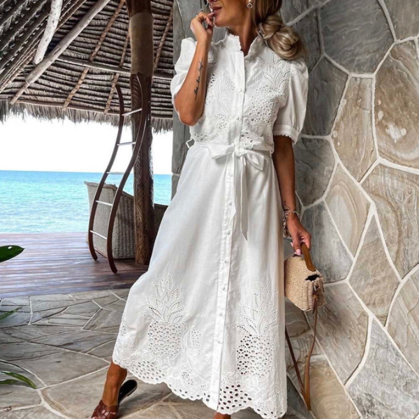 Vestido largo camisero Fama