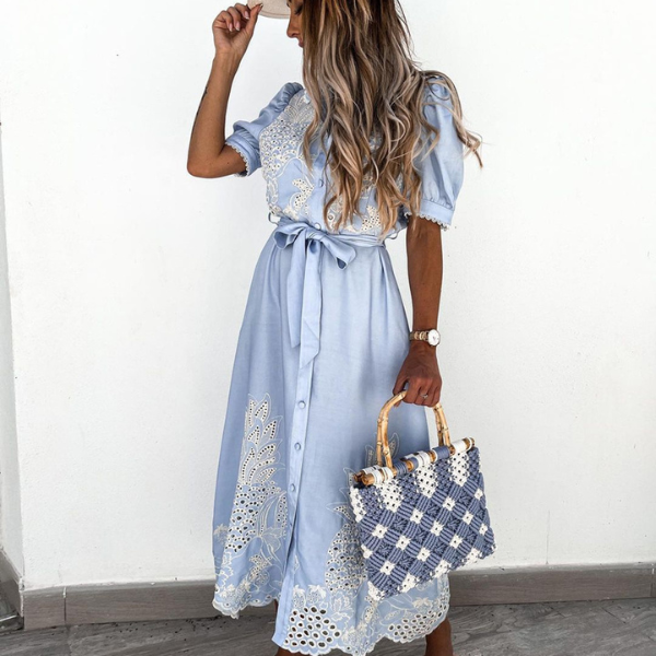 Vestido largo camisero Fama
