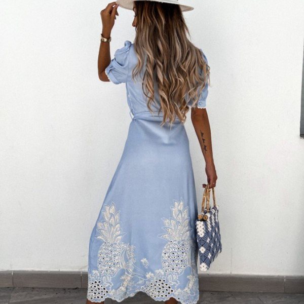 Vestido largo camisero Fama