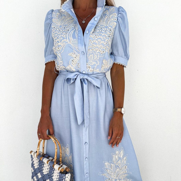 Vestido largo camisero Fama