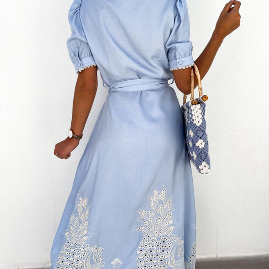 Vestido largo camisero Fama