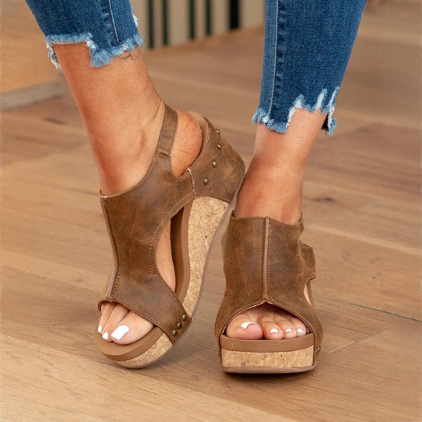 Sandalias de cuña Mónaco