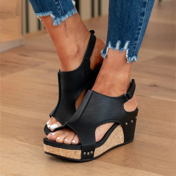 Sandalias de cuña Mónaco