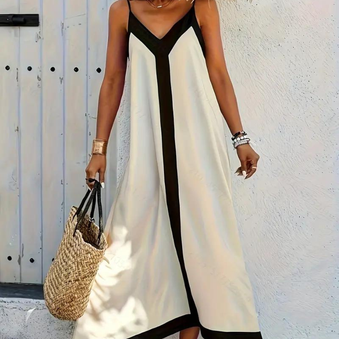 Daniela zweifarbiges lockeres Kleid