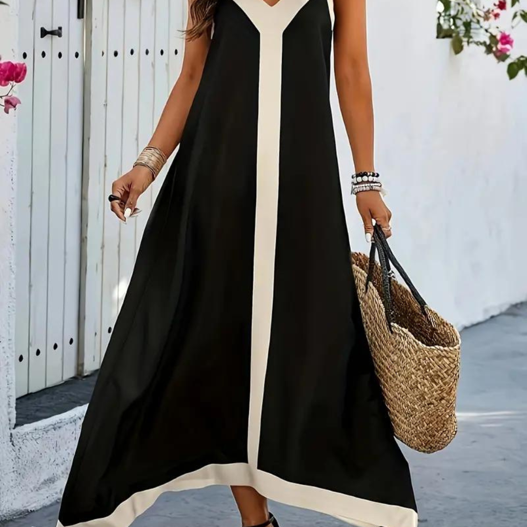 Daniela zweifarbiges lockeres Kleid