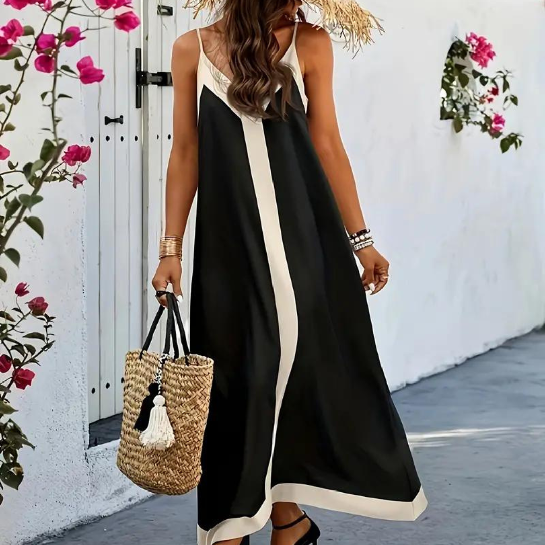 Daniela zweifarbiges lockeres Kleid
