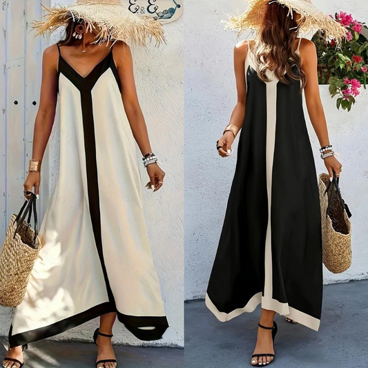 Vestido ancho Bicolor Daniela