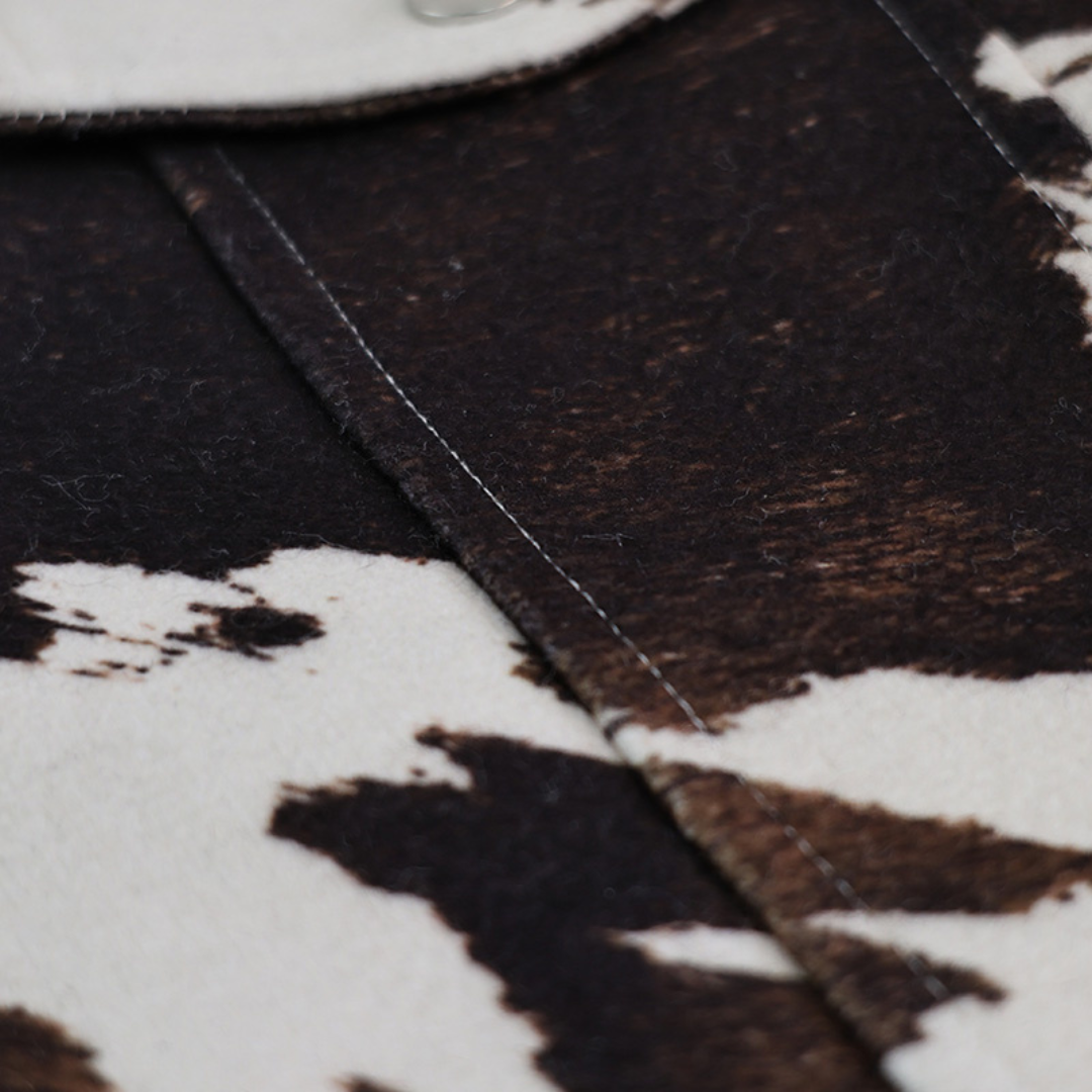 Chaqueta efecto piel estilo vaca – Edición limitada