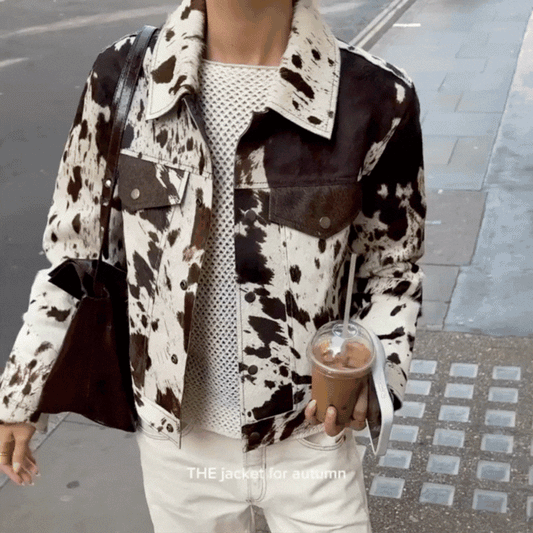 Chaqueta efecto piel estilo vaca – Edición limitada