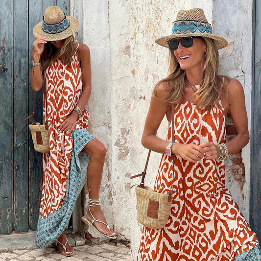 Vestido Paula estampado de tirante