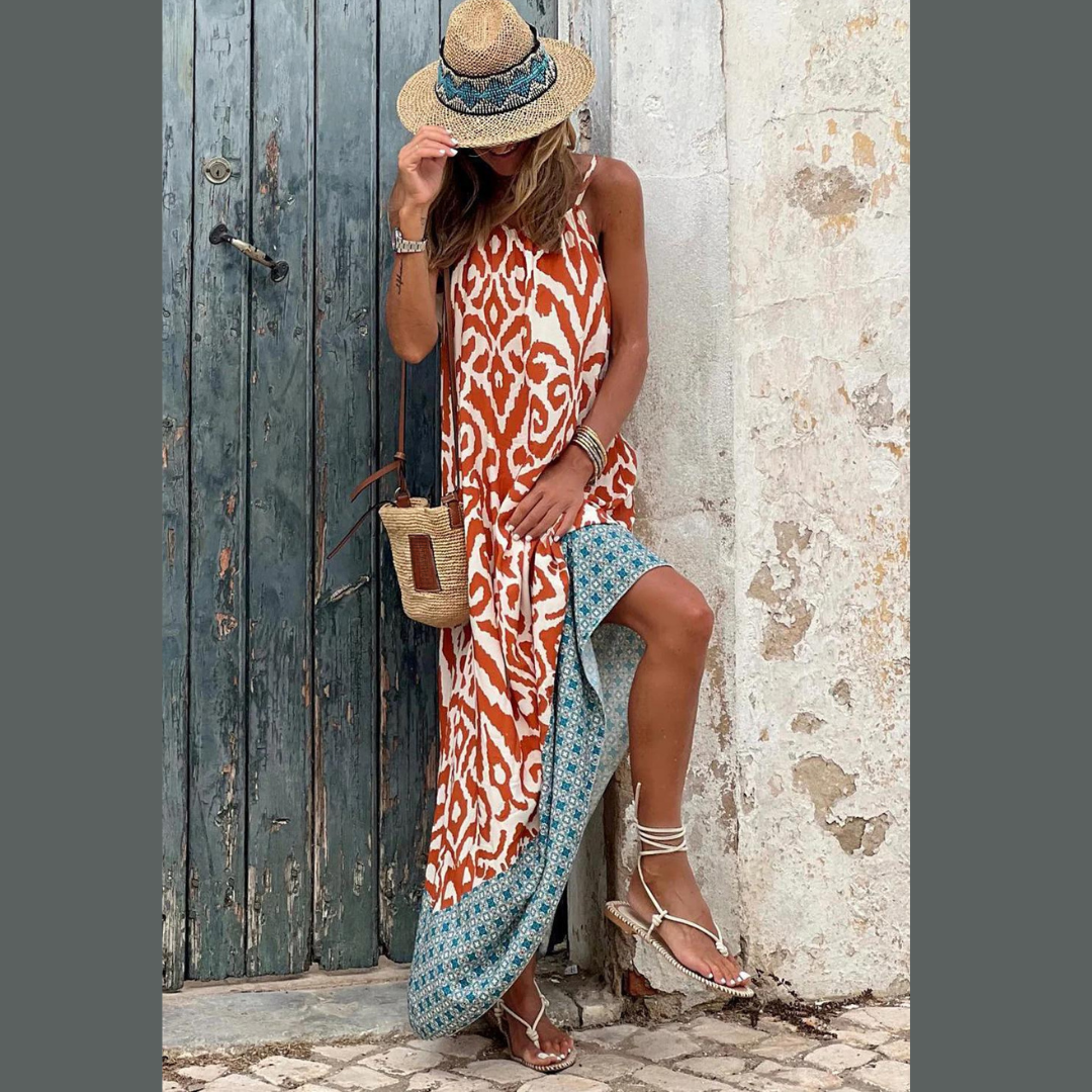 Vestido Paula estampado de tirante