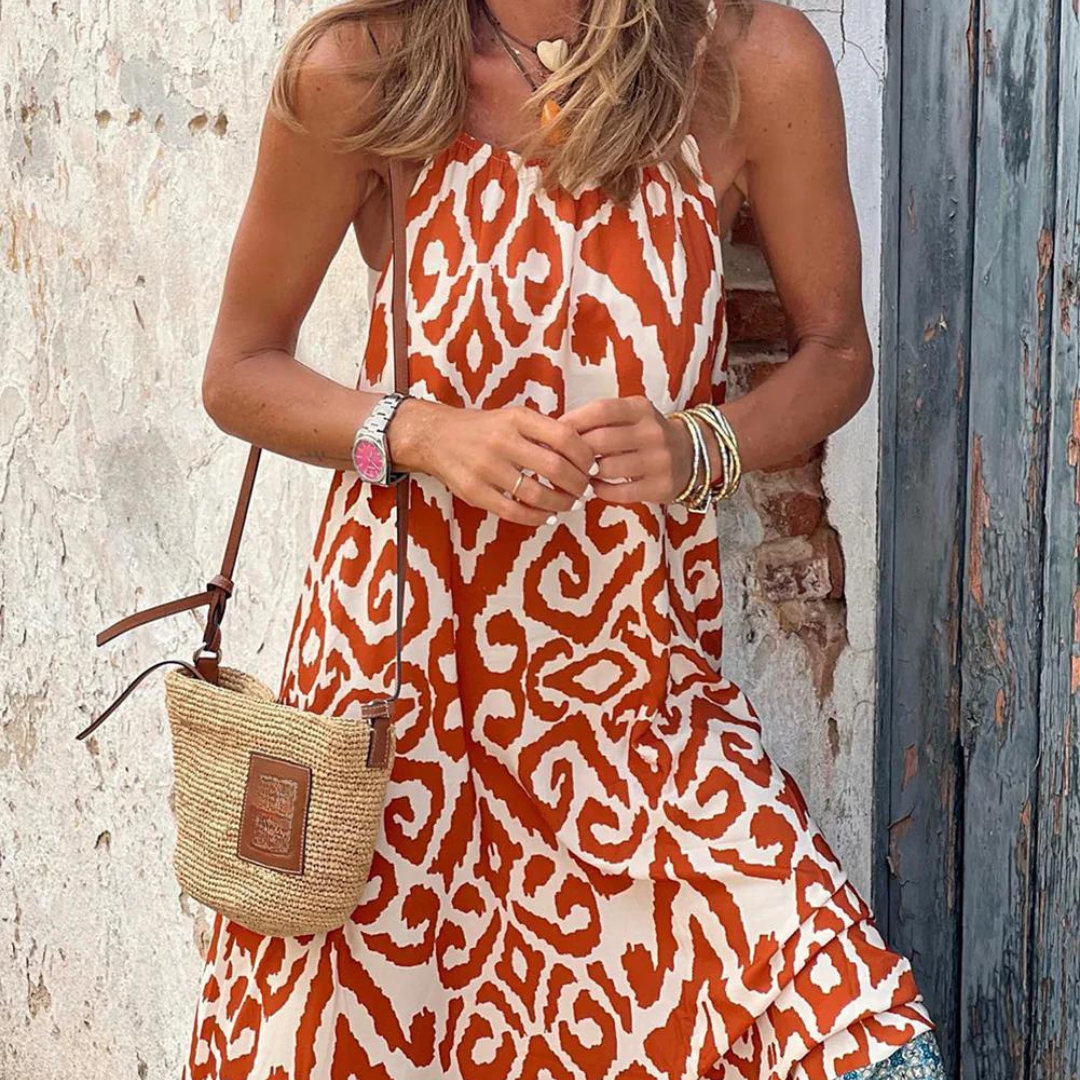 Vestido Paula estampado de tirante