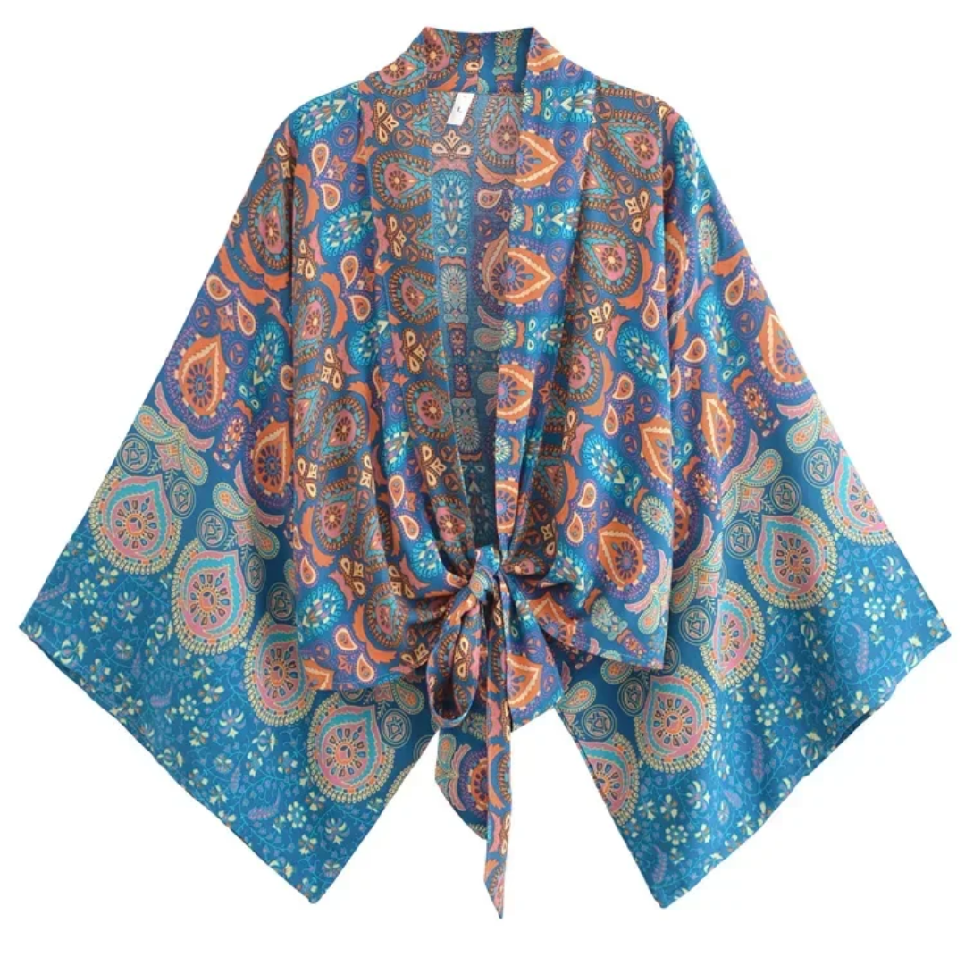 Kimono corto boho floral Karen