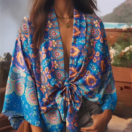 Kimono corto boho floral Karen