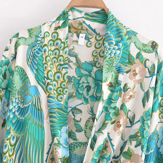 Kimono corto boho estampado Salinas