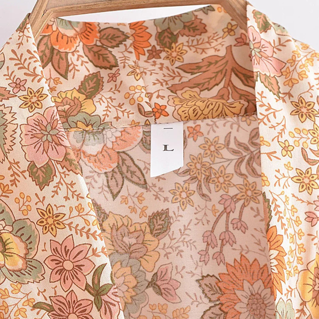 Kimono corto boho estampado Valeria