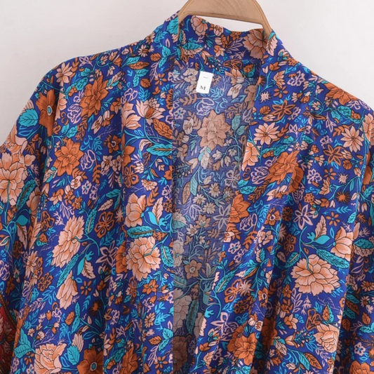 Kimono corto boho Flowers Sansa