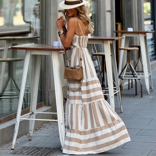 Vestido Maxi Rayas Naturaleza – Estilo Casual Elegante