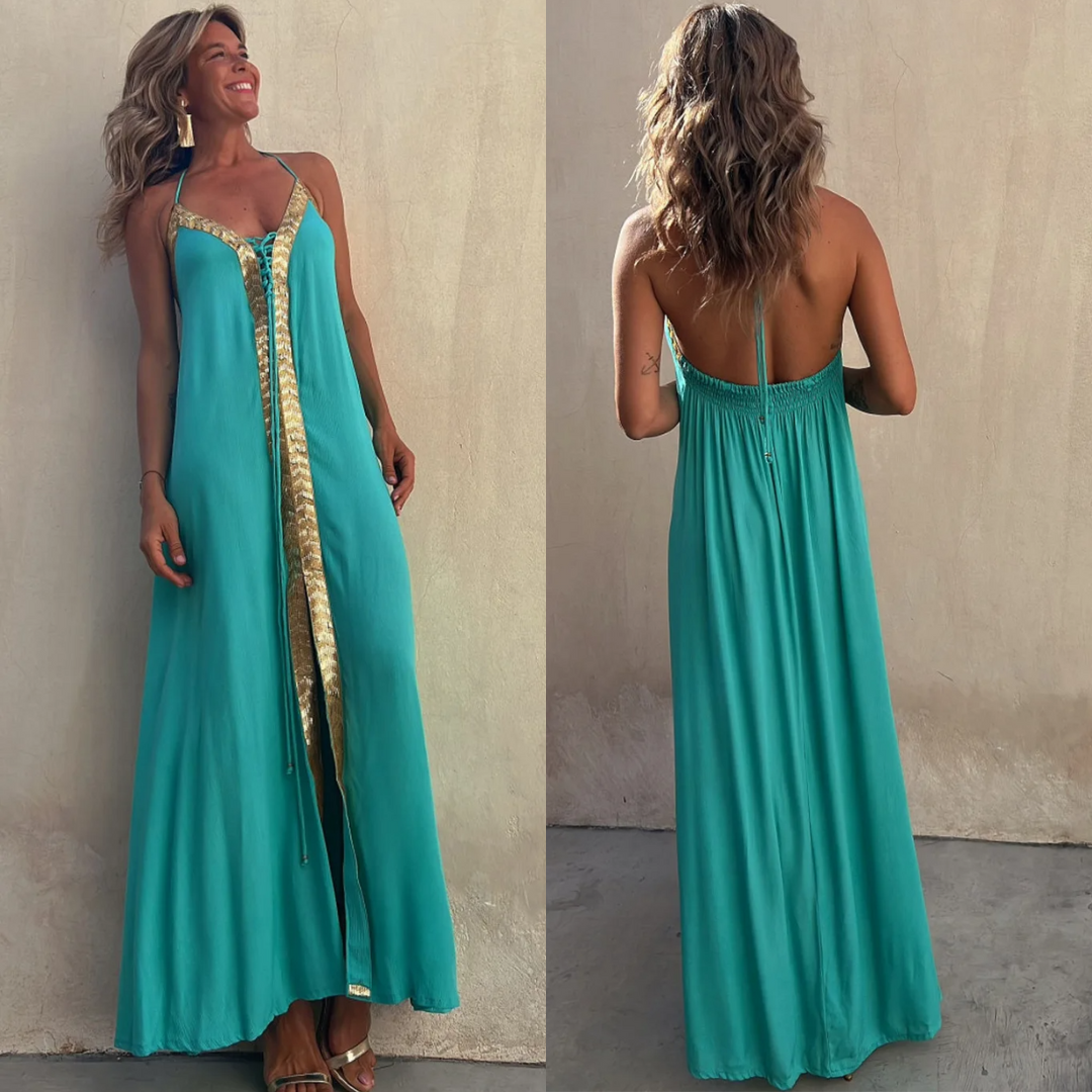 Vestido Oasis Gold – con Detalle Dorado