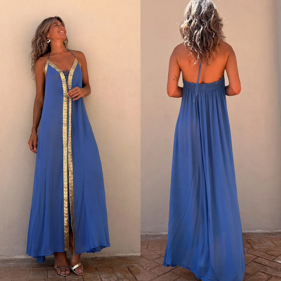 Vestido Oasis Gold – con Detalle Dorado