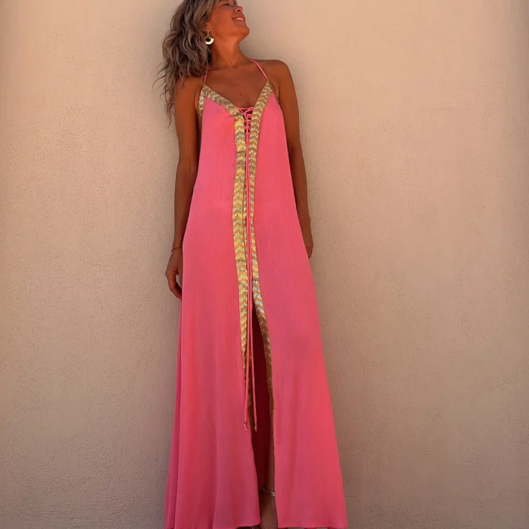 Vestido Oasis Gold – con Detalle Dorado