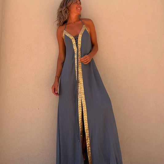 Vestido Oasis Gold – con Detalle Dorado