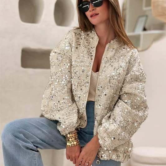 Bomber Lentejuelas Champagne – Edición Chic