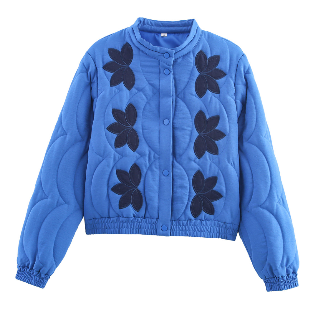 Chaqueta Bomber Acolchada Azul – Estilo y Confort Diario