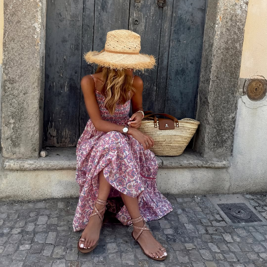 Vestido Largo Boho Estampado Floral