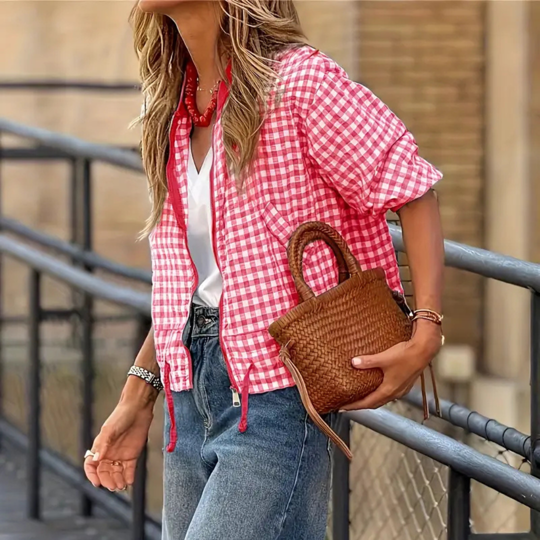 Chaqueta bomer Vichy Red Check