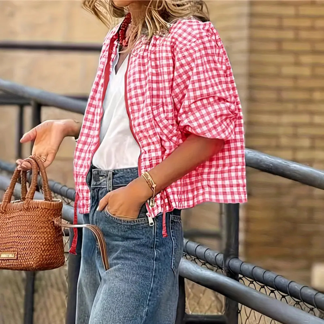 Chaqueta bomer Vichy Red Check