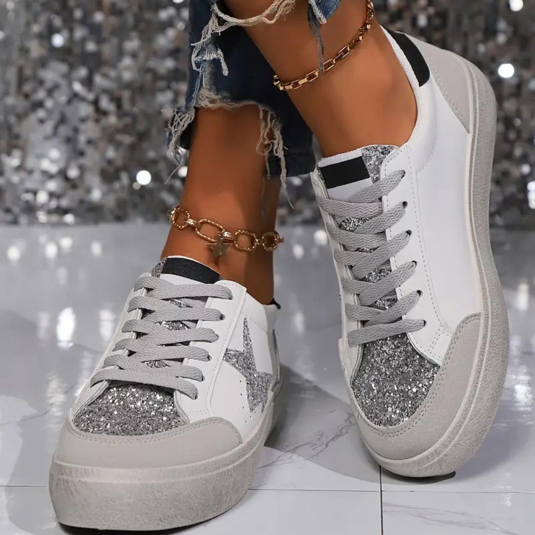 ⭐ Zapatillas plataforma Urban Glitter Star – Brillo y Estilo Casual
