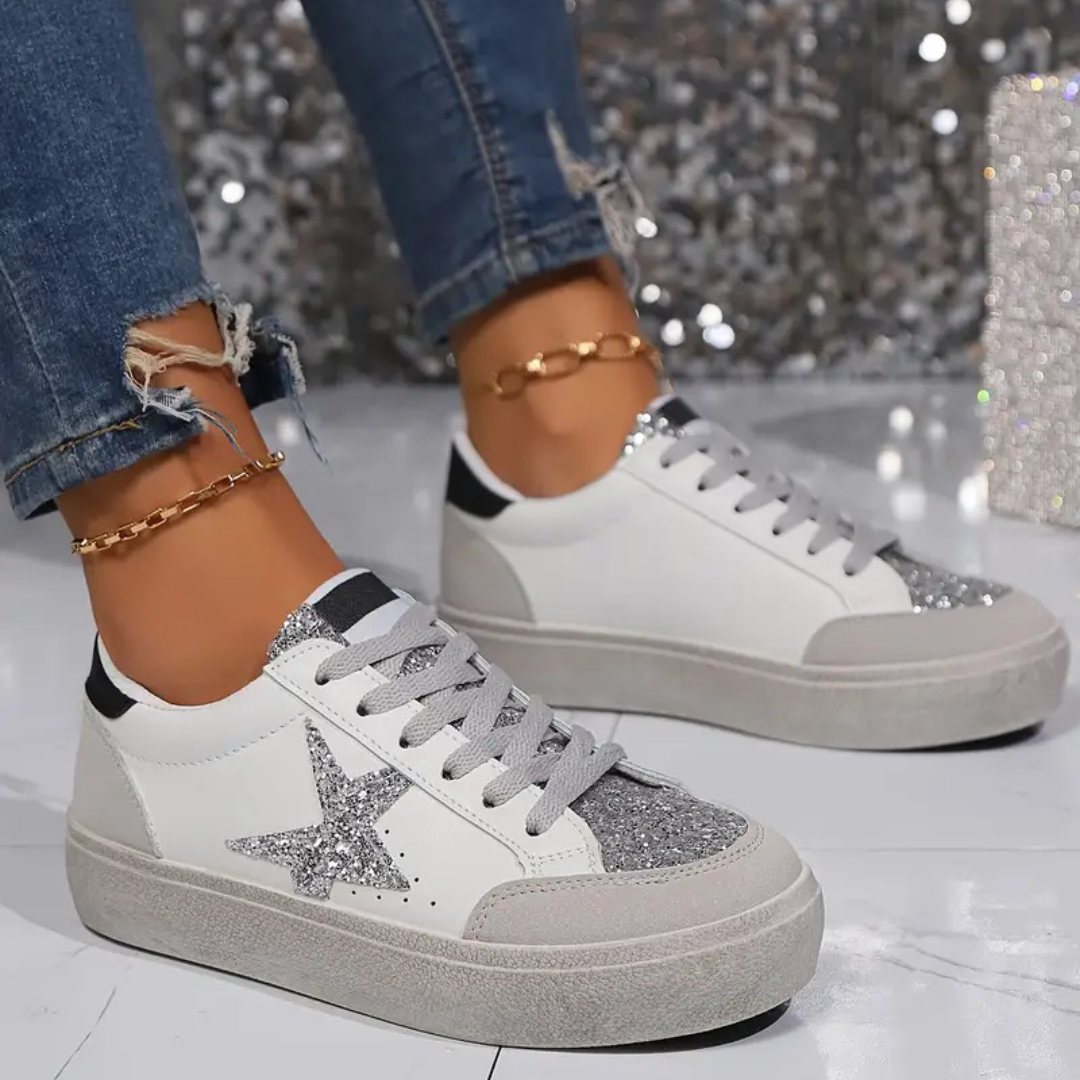 ⭐ Zapatillas plataforma Urban Glitter Star – Brillo y Estilo Casual