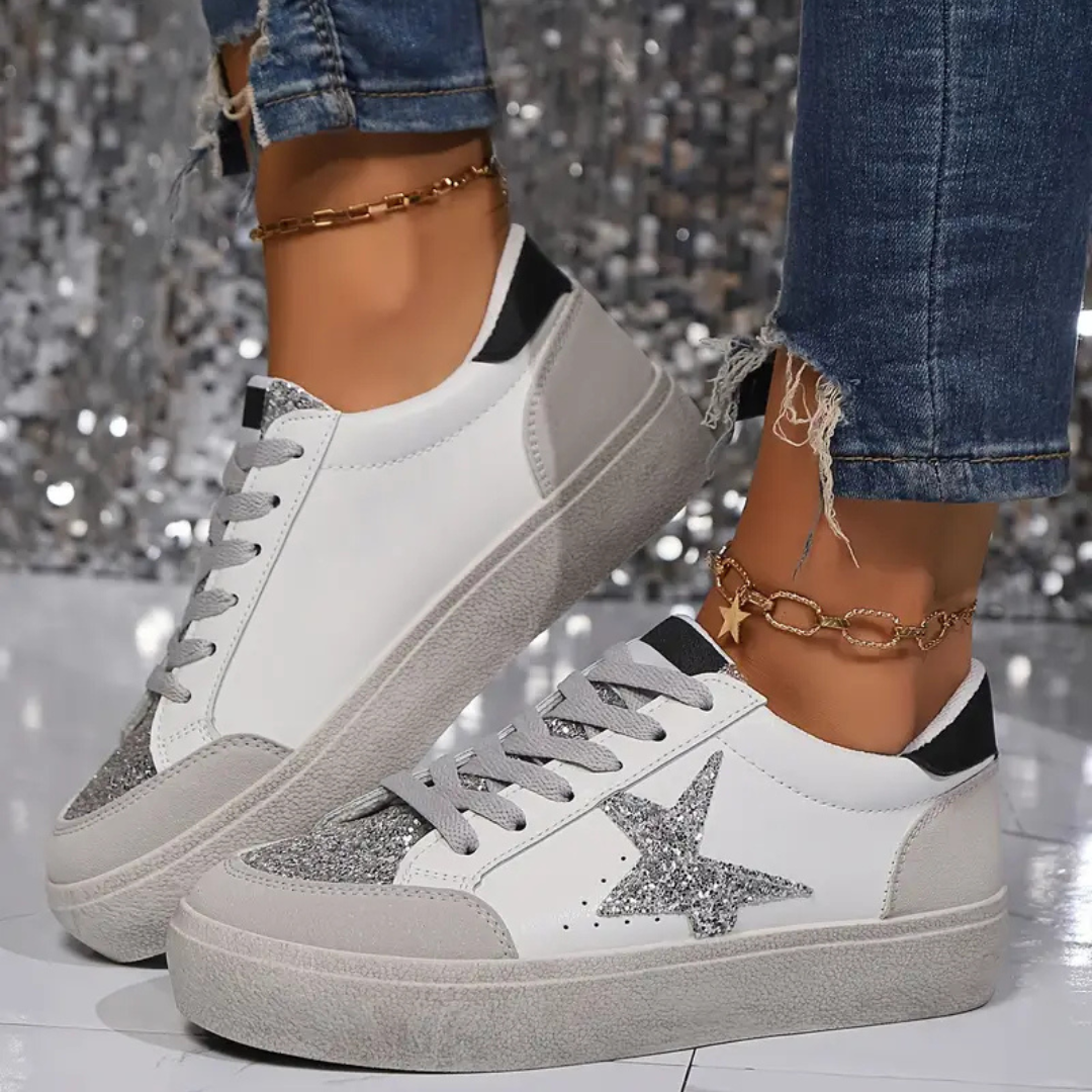 ⭐ Zapatillas plataforma Urban Glitter Star – Brillo y Estilo Casual