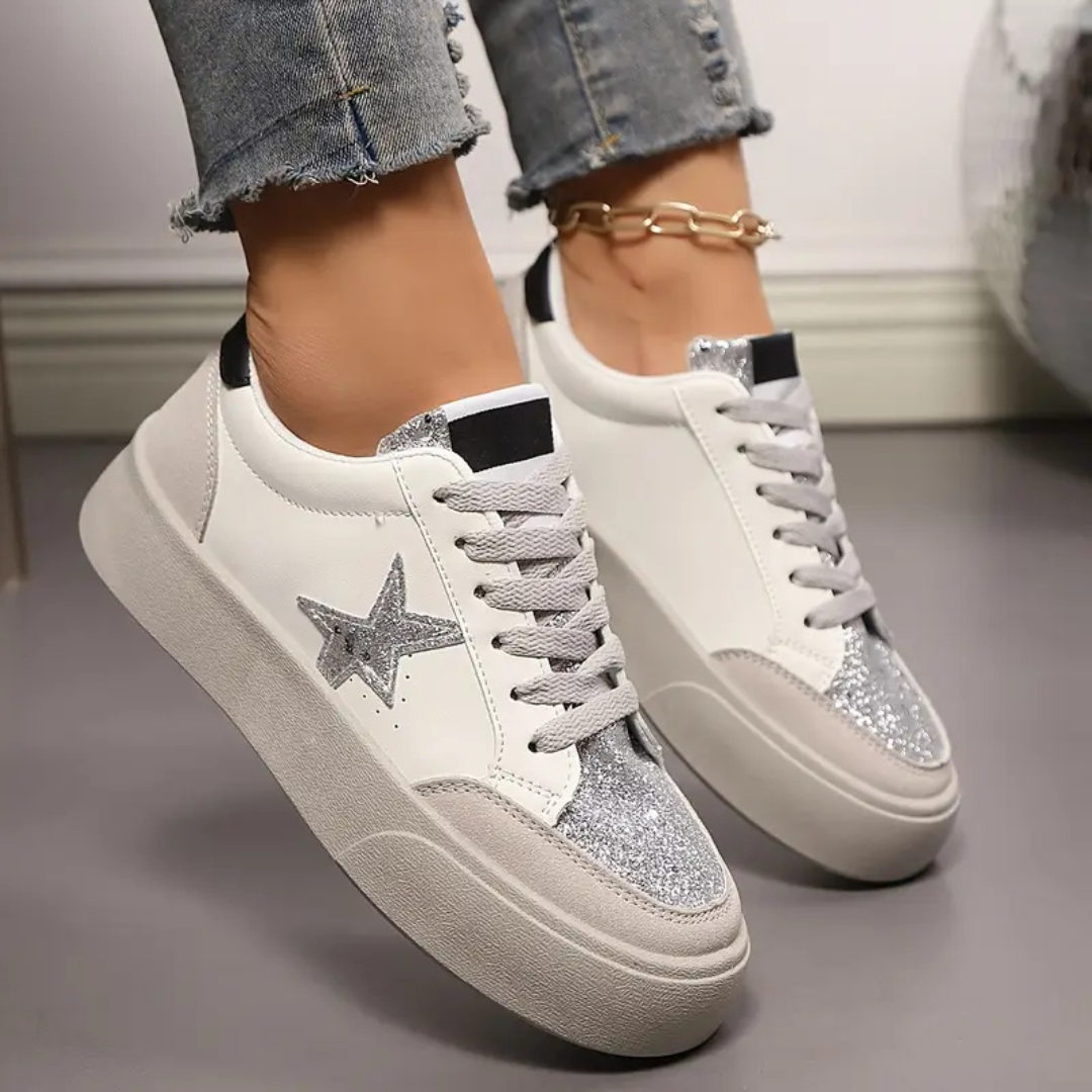 ⭐ Zapatillas plataforma Urban Glitter Star – Brillo y Estilo Casual