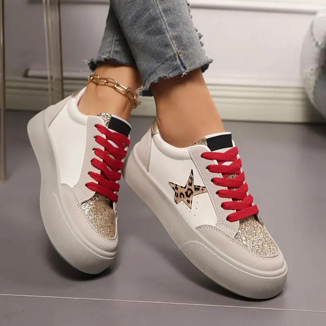 ⭐ Zapatillas plataforma Urban Glitter Star – Brillo y Estilo Casual
