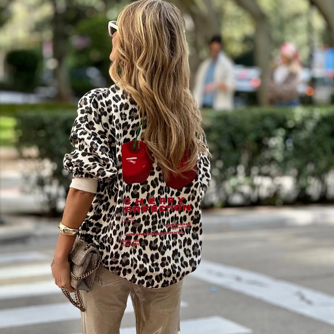 🍒 Jersey Animal Print Cherry Edition