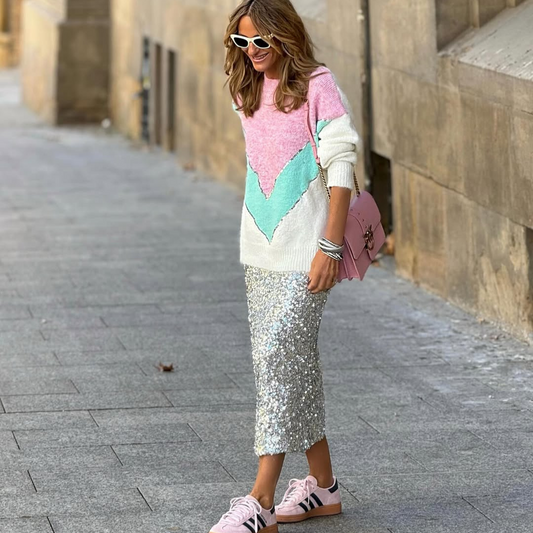 ✨ Jersey Tricolor Pastel Brillo