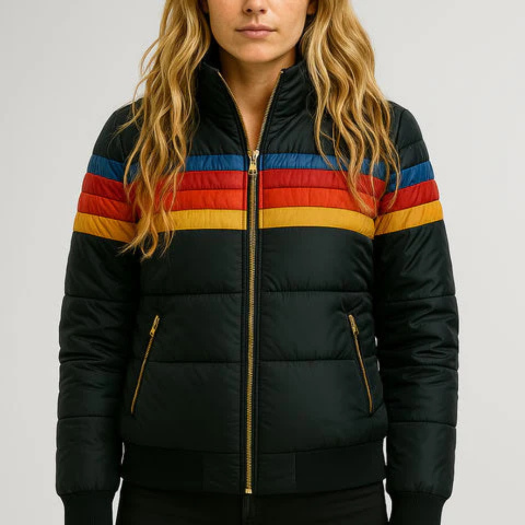 Chaqueta Acolchada Retro Rainbow